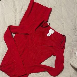 Red long sleeve dress Women's HM